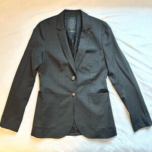Aritzia Talula Exeter Boyfriend Blazer Jacket Charcoal Gray Women’s 6 two button